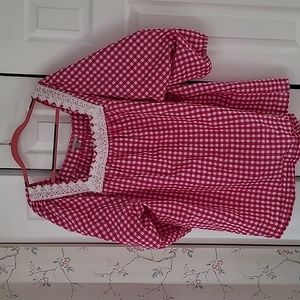 Plus size gingham top